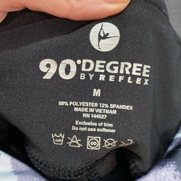 90 Degree By Reflex Black capris Leggings Size Medium - Picture 7 of 10